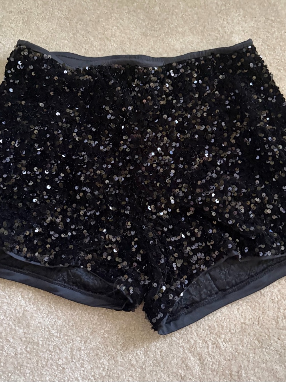 Old Navy Black High-Waist Sequin Shorts